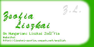 zsofia liszkai business card